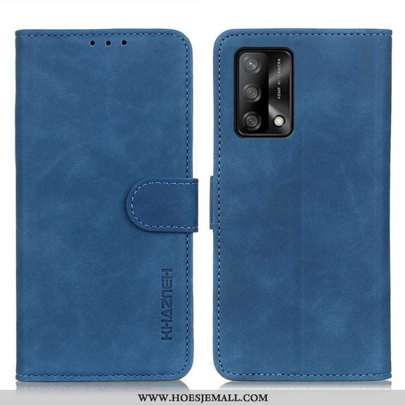 Leren Hoesje voor Oppo A74 4G Khazneh Vintage Leereffect