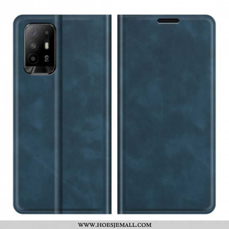 Bescherming Hoesje voor Oppo A94 5G Folio-hoesje Zacht Leereffect