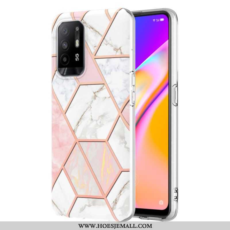 Hoesje voor Oppo A94 5G Flitsend Geometrisch Marmer