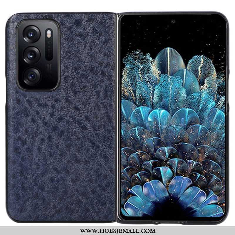 Hoesje voor Oppo Find N Getextureerd Lederen Ontwerp