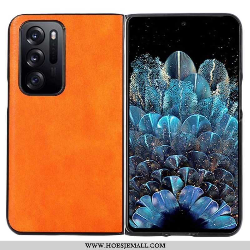 Telefoonhoesje voor Oppo Find N Lychee Lederen Stijl