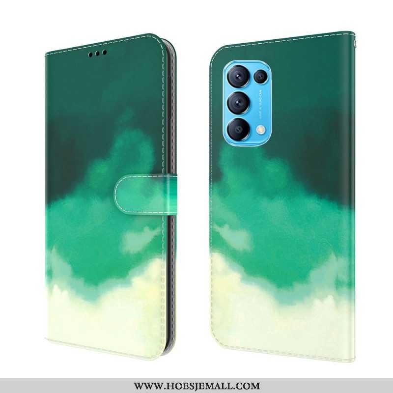 Leren Hoesje voor Oppo Find X3 Lite Waterverf