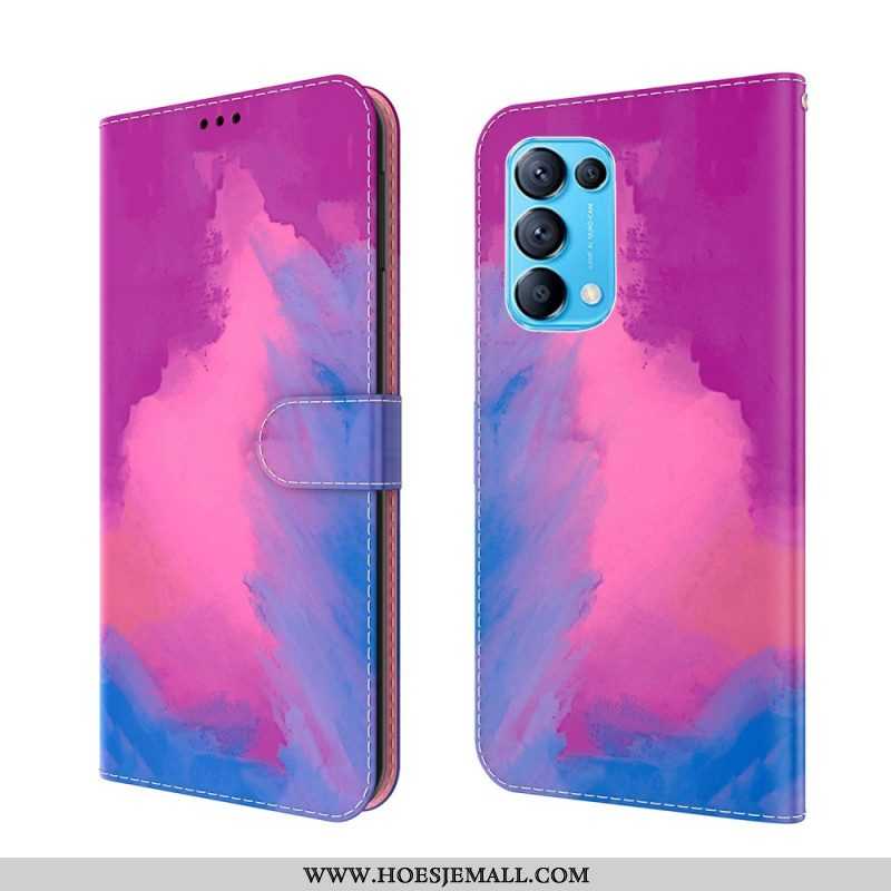 Leren Hoesje voor Oppo Find X3 Lite Waterverf