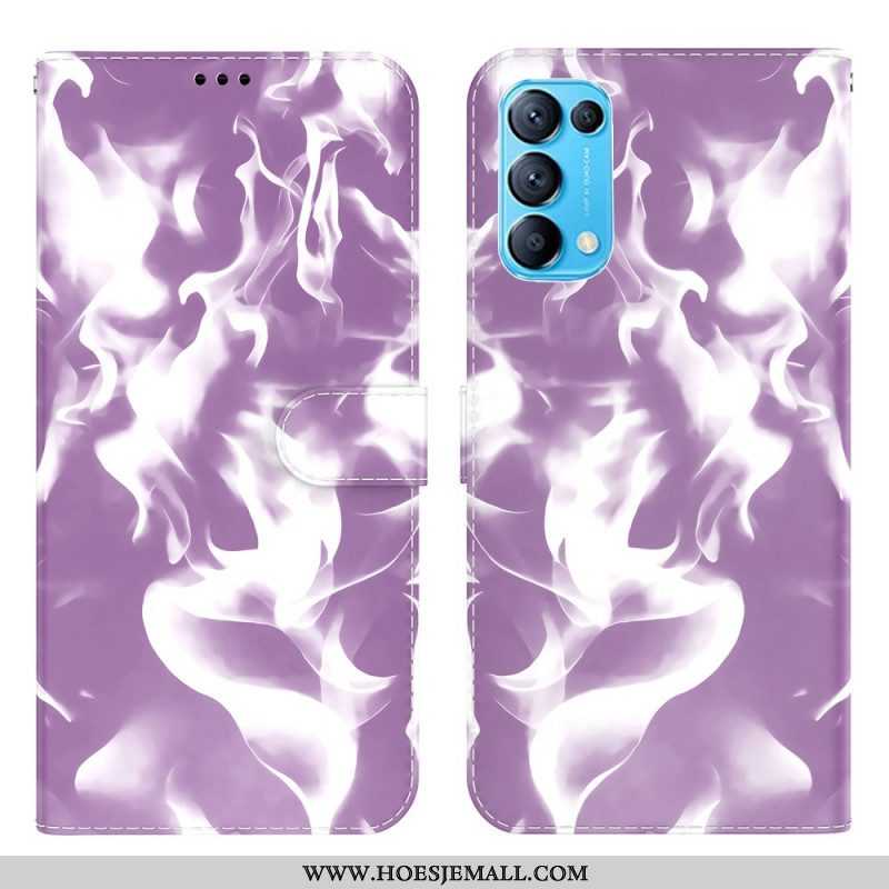 Leren Hoesje voor Oppo Find X3 Lite Abstract Patroon