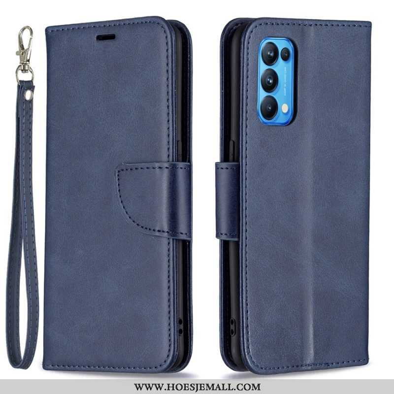 Folio-hoesje voor Oppo Find X3 Lite Flip Case Gladde Flap Schuin