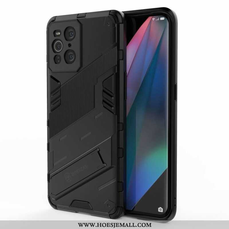 Hoesje voor Oppo Find X3 Pro Handsfree Afneembare Standaard Met Twee Standen