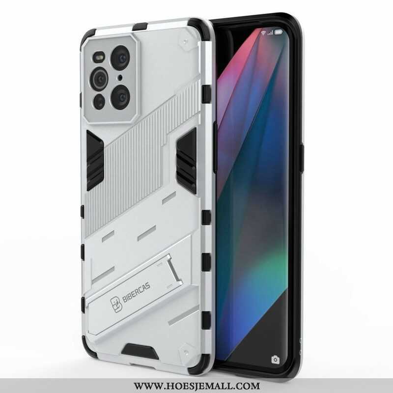 Hoesje voor Oppo Find X3 Pro Handsfree Afneembare Standaard Met Twee Standen