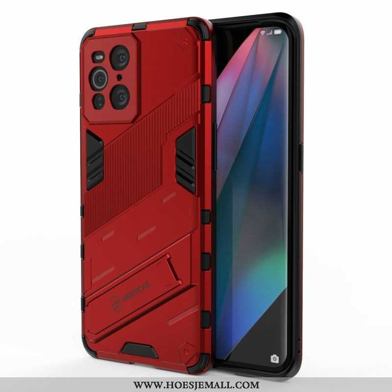 Hoesje voor Oppo Find X3 Pro Handsfree Afneembare Standaard Met Twee Standen