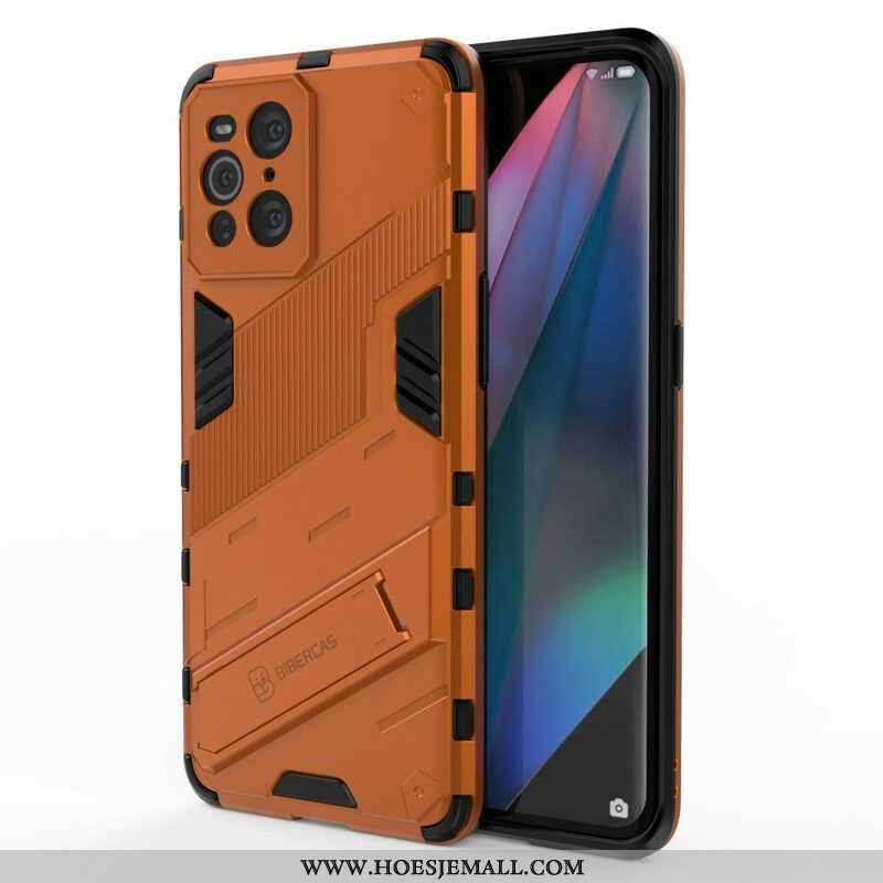 Hoesje voor Oppo Find X3 Pro Handsfree Afneembare Standaard Met Twee Standen