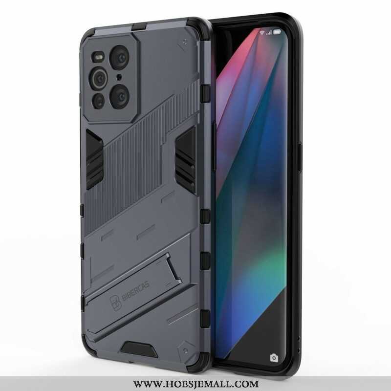 Hoesje voor Oppo Find X3 Pro Handsfree Afneembare Standaard Met Twee Standen