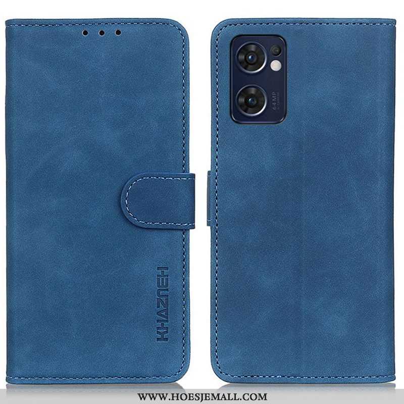 Folio-hoesje voor Oppo Find X5 Lite Khazneh Vintage Leereffect