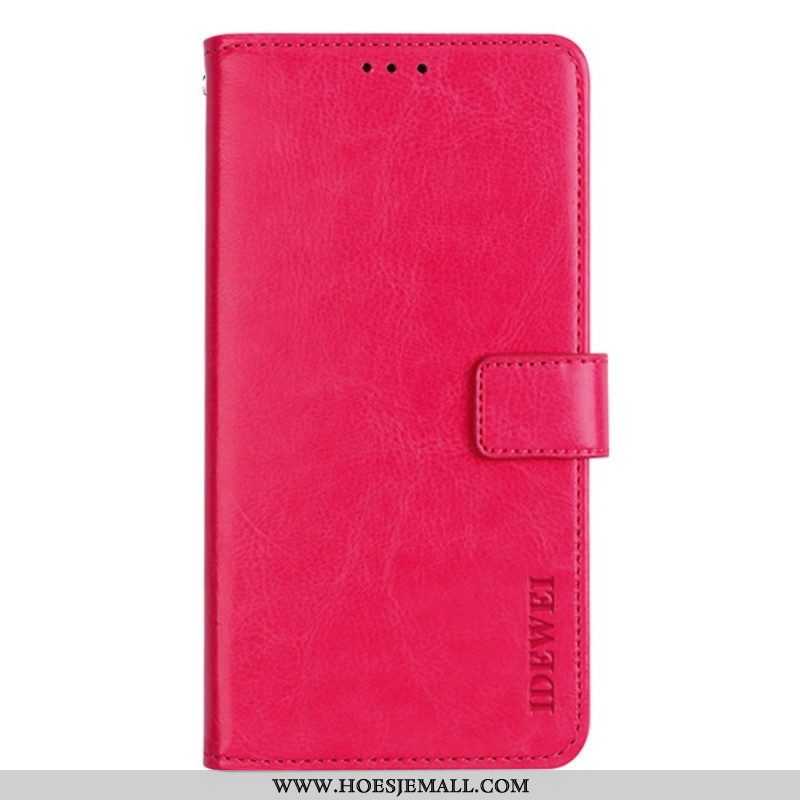 Leren Hoesje voor Oppo Find X5 Lite Idewei Vintage Kunstleer