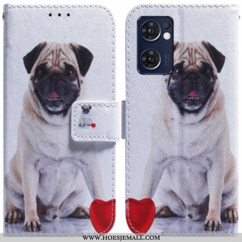 Flip Case voor Oppo Find X5 Lite Mops Hond