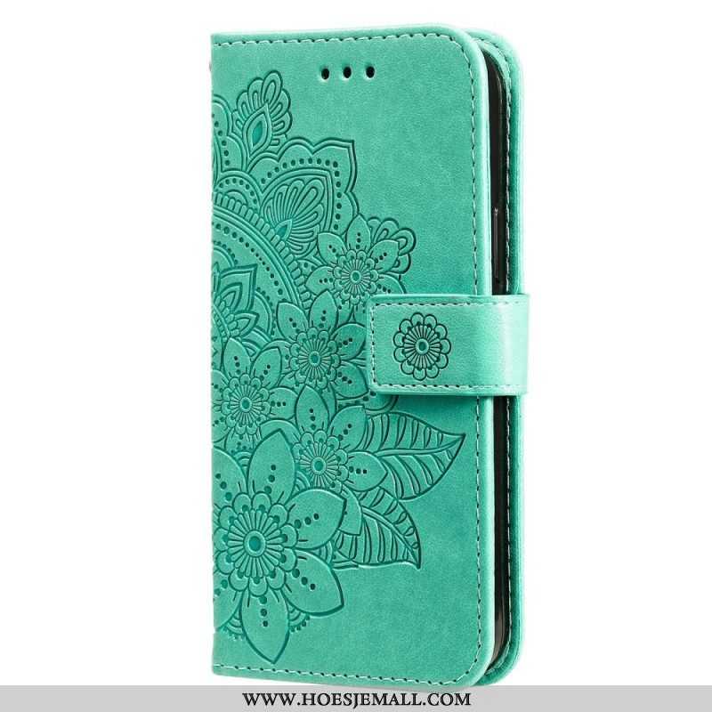 Folio-hoesje voor Oppo Find X5 Met Ketting Strakke Mandala