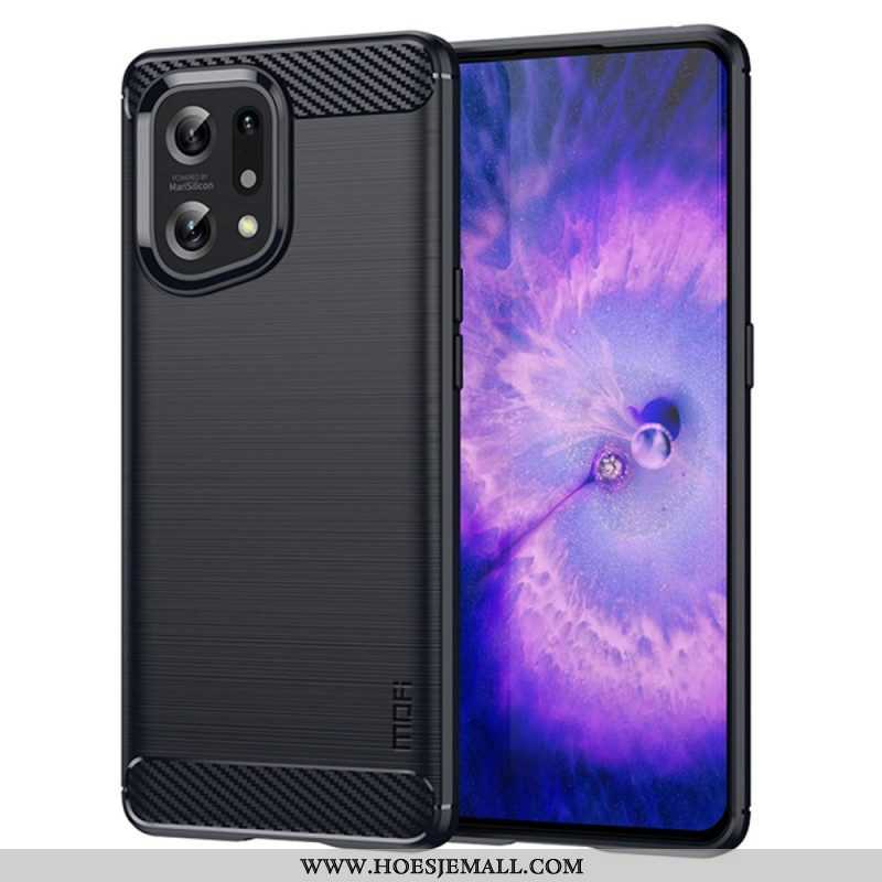 Hoesje voor Oppo Find X5 Mofi Geborsteld Koolstofvezel