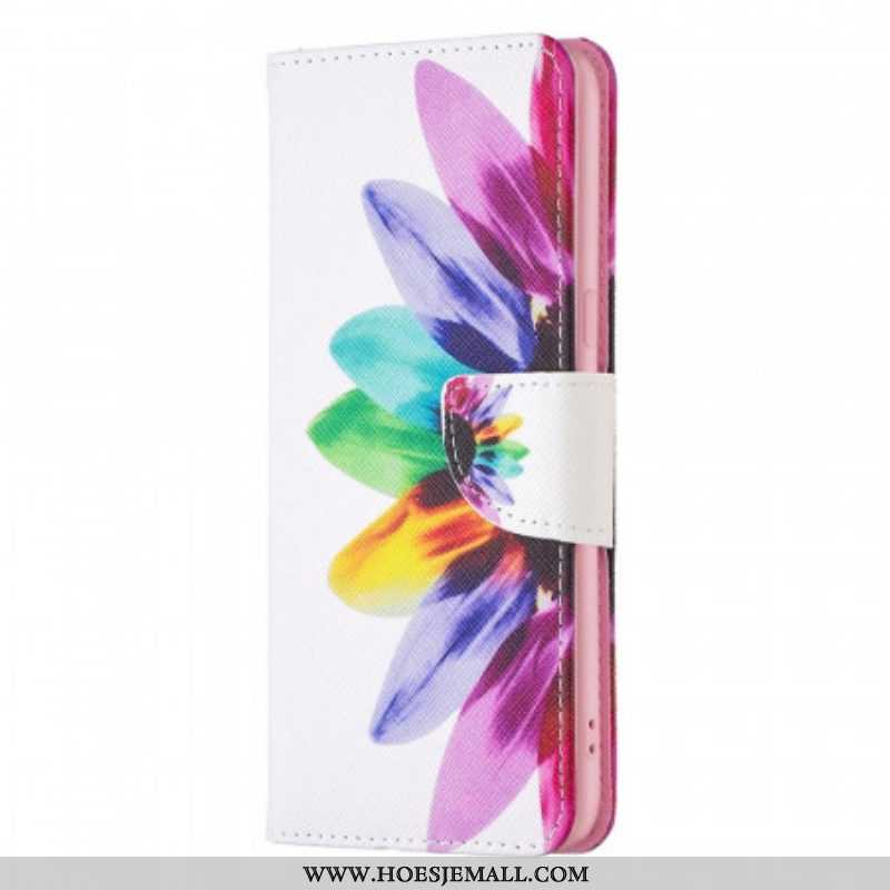 Folio-hoesje voor Oppo Find X5 Waterverf Bloem