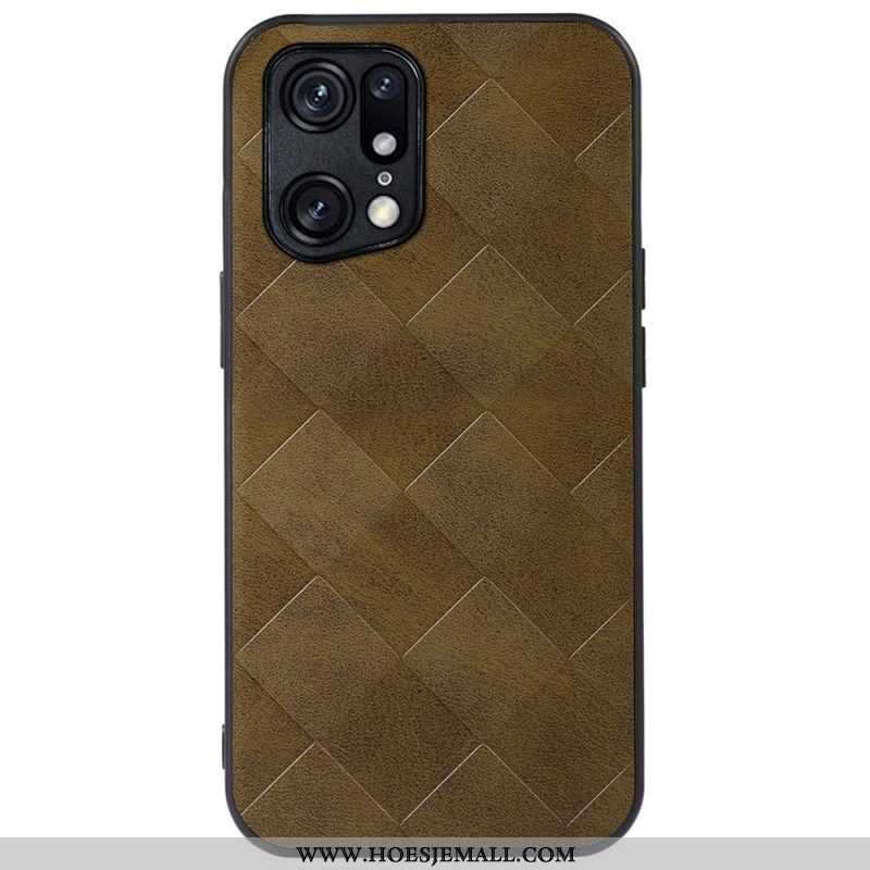 Hoesje voor Oppo Find X5 Pro Geweven Textuur