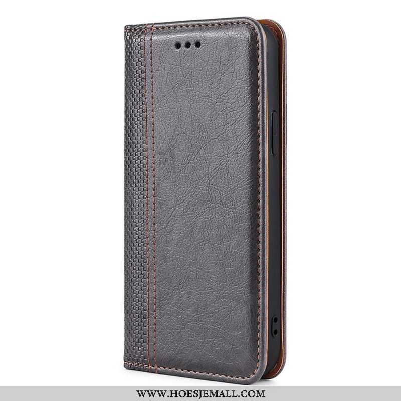 Bescherming Hoesje voor Oppo Find X5 Pro Folio-hoesje Vintage Leereffect