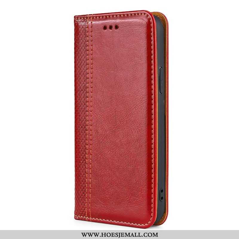 Bescherming Hoesje voor Oppo Find X5 Pro Folio-hoesje Vintage Leereffect