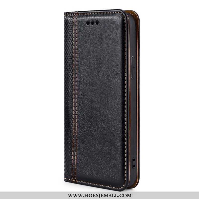 Bescherming Hoesje voor Oppo Find X5 Pro Folio-hoesje Vintage Leereffect