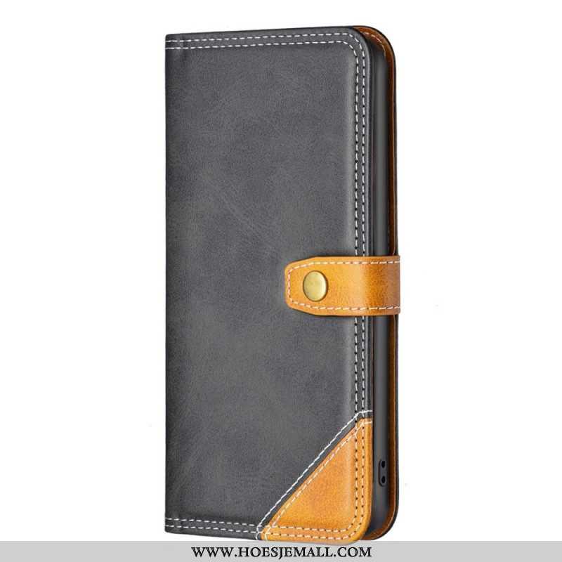 Leren Hoesje voor Oppo Find X5 Pro Binfen Kleurenband