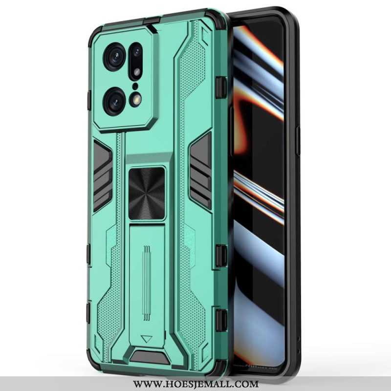 Hoesje voor Oppo Find X5 Pro Verticale En Horizontale Verwijderbare Steun