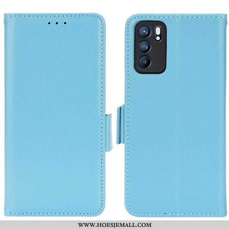 Folio-hoesje voor Oppo Reno 6 5G Flip Case Flap Dubbele Nieuwe Kleuren