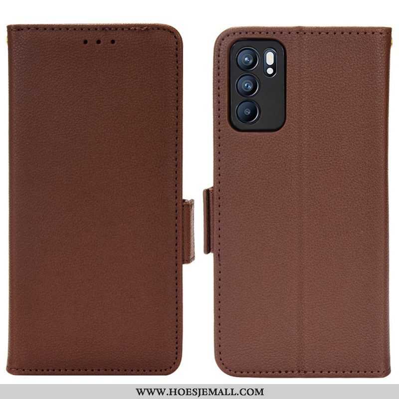 Folio-hoesje voor Oppo Reno 6 5G Flip Case Flap Dubbele Nieuwe Kleuren