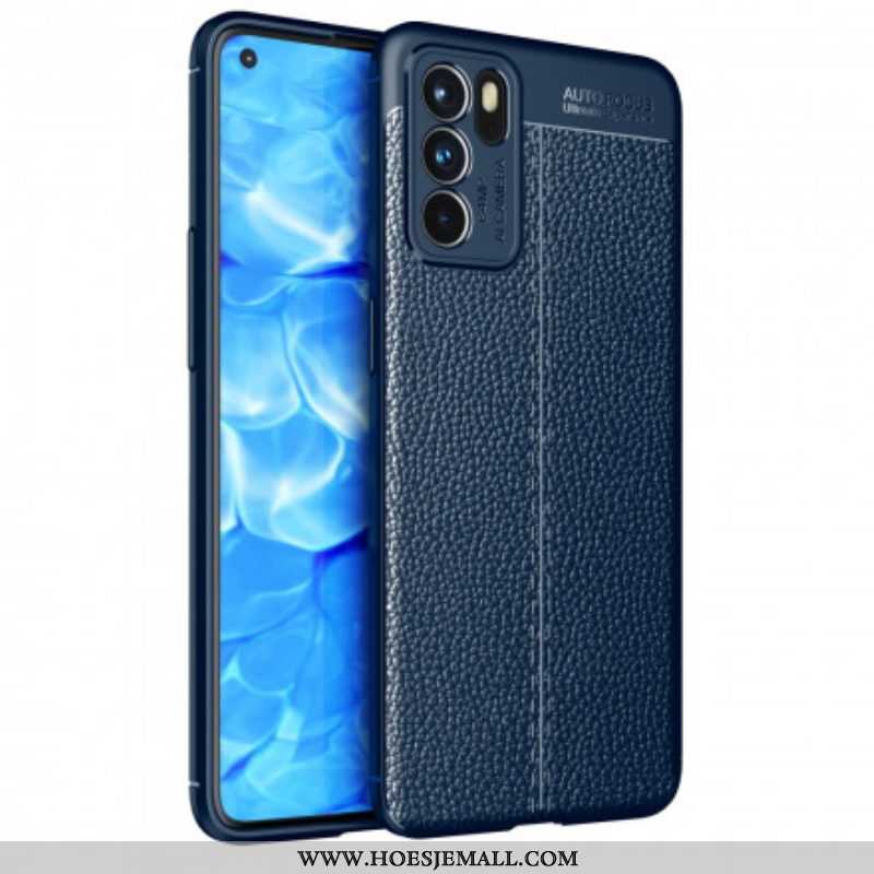 Telefoonhoesje voor Oppo Reno 6 5G Litchi Leereffect