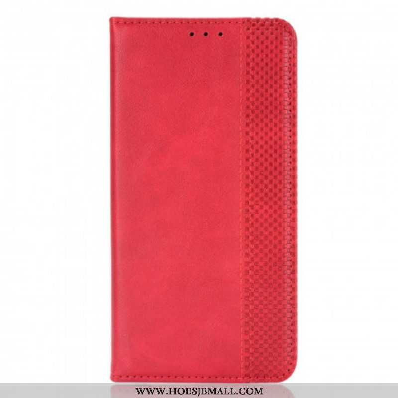 Bescherming Hoesje voor Oppo Reno 6 5G Folio-hoesje Gestileerd Vintage Leereffect