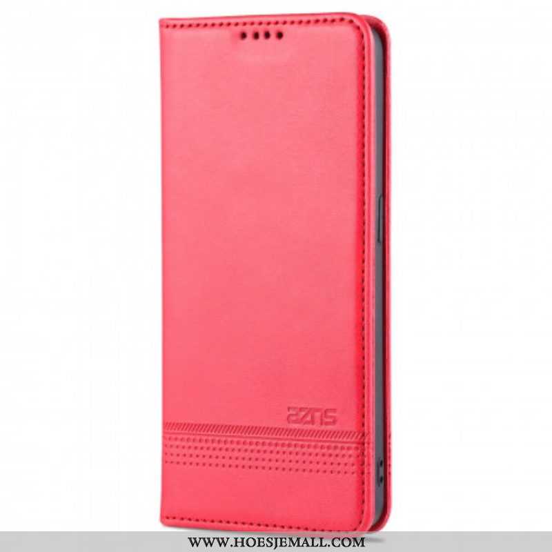 Bescherming Hoesje voor Oppo Reno 6 5G Folio-hoesje Azns Leerstyling