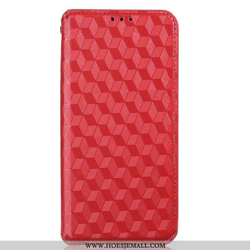 Bescherming Hoesje voor Oppo Reno 6 5G Folio-hoesje 3d Diamant Leereffect