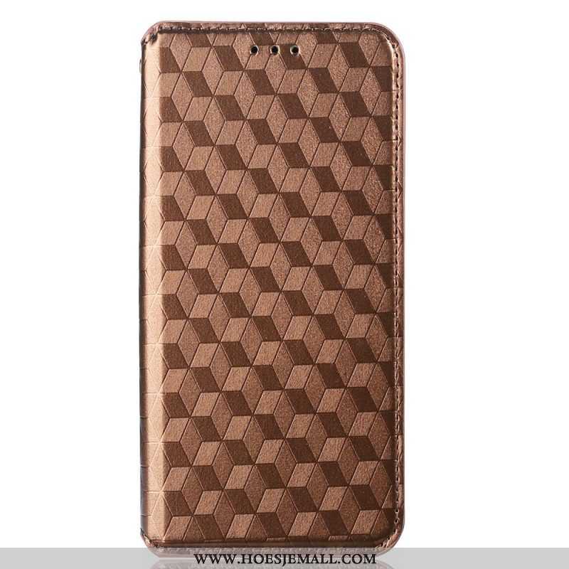 Bescherming Hoesje voor Oppo Reno 6 5G Folio-hoesje 3d Diamant Leereffect