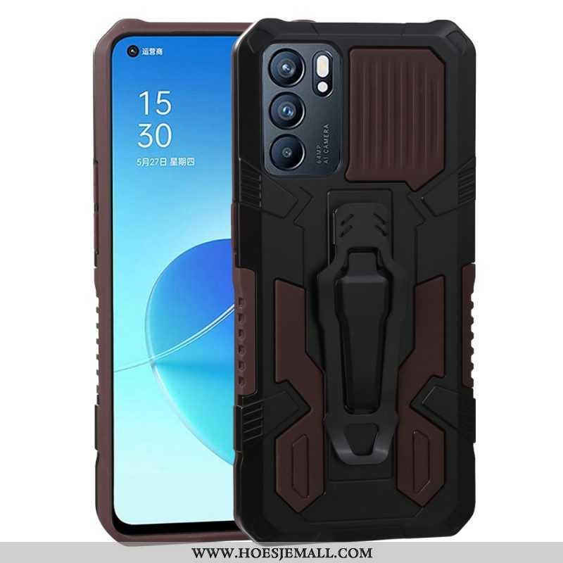 Hoesje voor Oppo Reno 6 5G Robot Met Riemclip