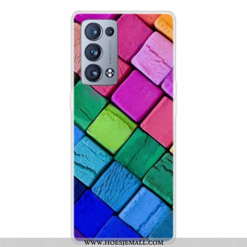 Hoesje voor Oppo Reno 6 Pro 5G Gekleurde Blokken