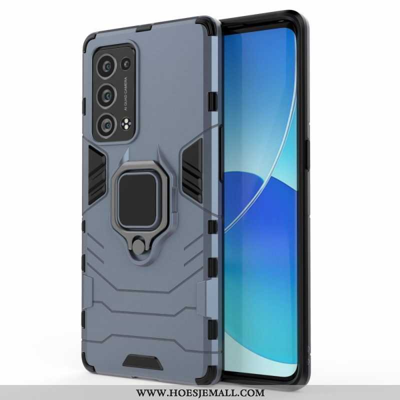 Hoesje voor Oppo Reno 6 Pro 5G Draaibare Ringsteun