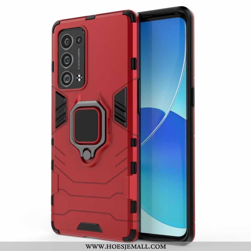 Hoesje voor Oppo Reno 6 Pro 5G Draaibare Ringsteun