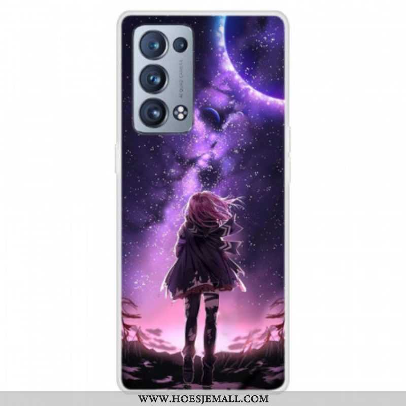 Hoesje voor Oppo Reno 6 Pro 5G Violette Maan