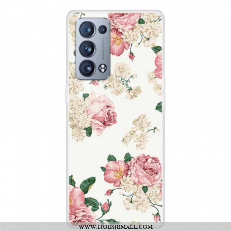 Hoesje voor Oppo Reno 6 Pro 5G Retro Rozen