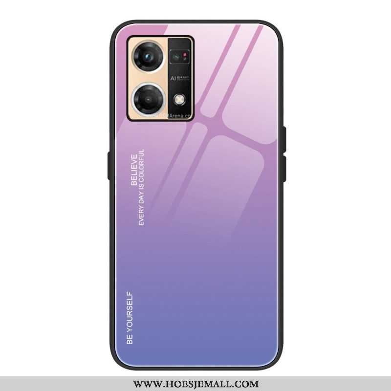 Hoesje voor Oppo Reno 7 Gehard Glas Wees Jezelf