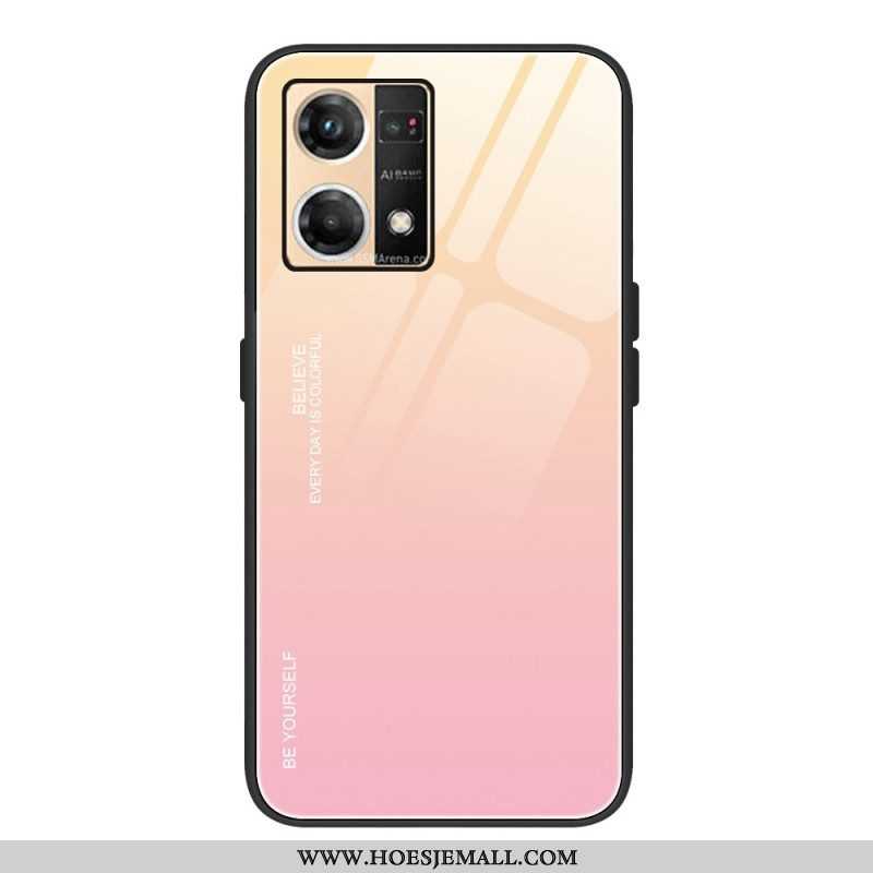 Hoesje voor Oppo Reno 7 Gehard Glas Wees Jezelf