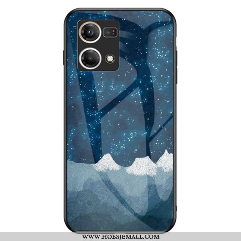 Hoesje voor Oppo Reno 7 Patroon Van Gehard Glas