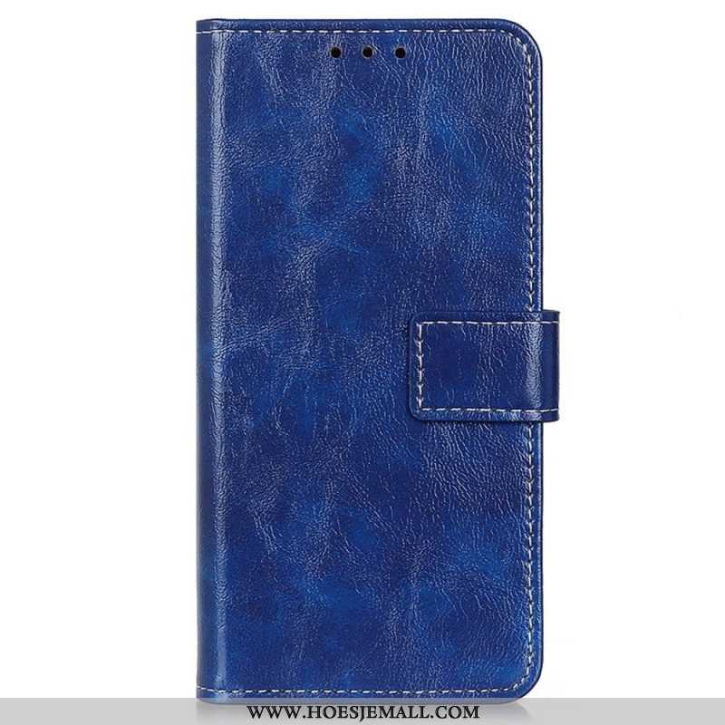 Leren Hoesje voor Oppo Reno 7 Faux Lakleer En Stiksels