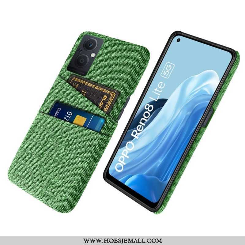 Telefoonhoesje voor Oppo Reno 8 Lite Doek Voor Kaarthouders