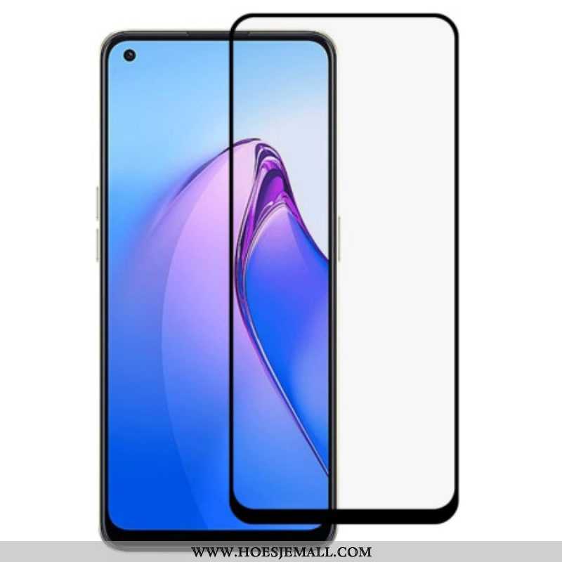 Oppo Reno 8 Screenprotector Van Gehard Glas Zwarte Randen