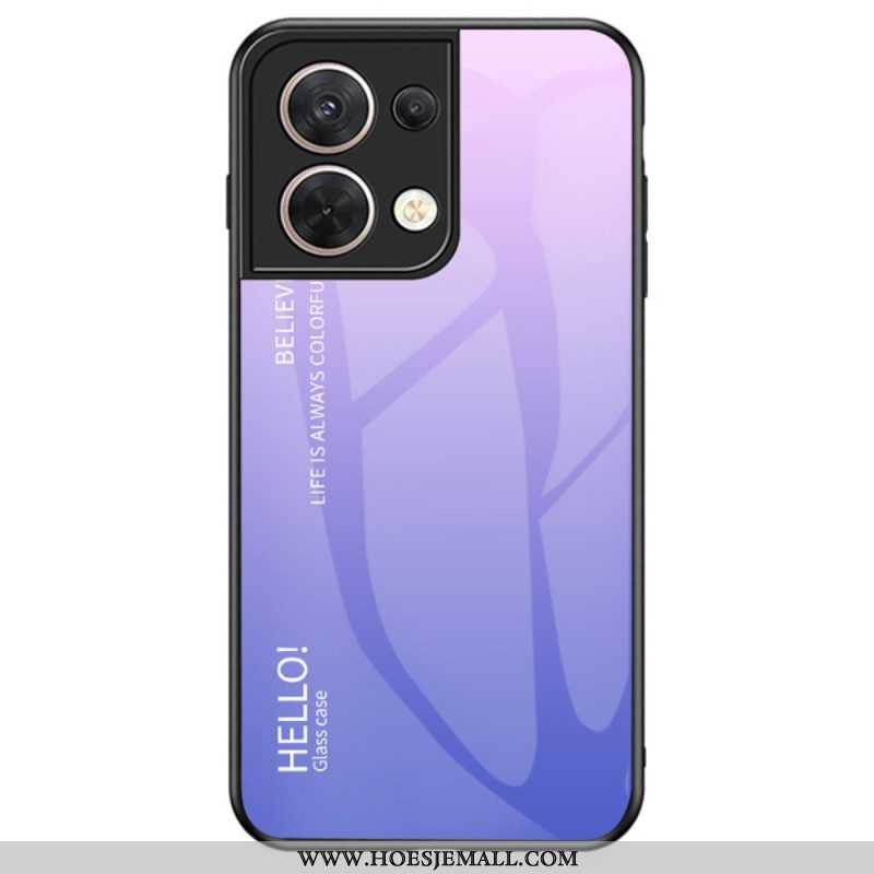 Hoesje voor Oppo Reno 8 Gehard Glas Hallo