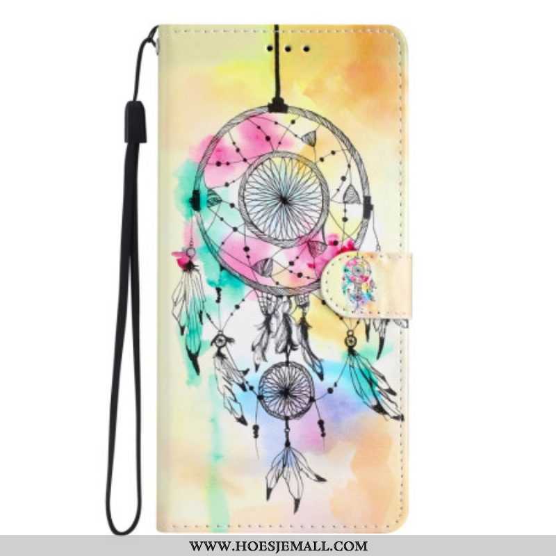 Flip Case voor Oppo Reno 8 Met Ketting Riem Dromenvanger