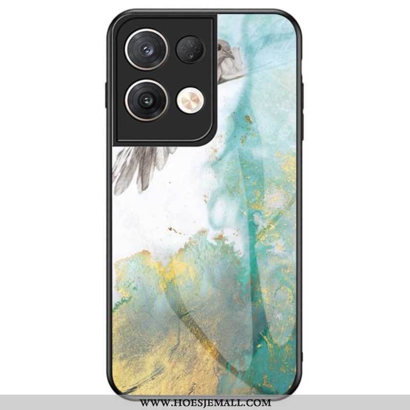 Hoesje voor Oppo Reno 8 Pro Marmer Gehard Glas