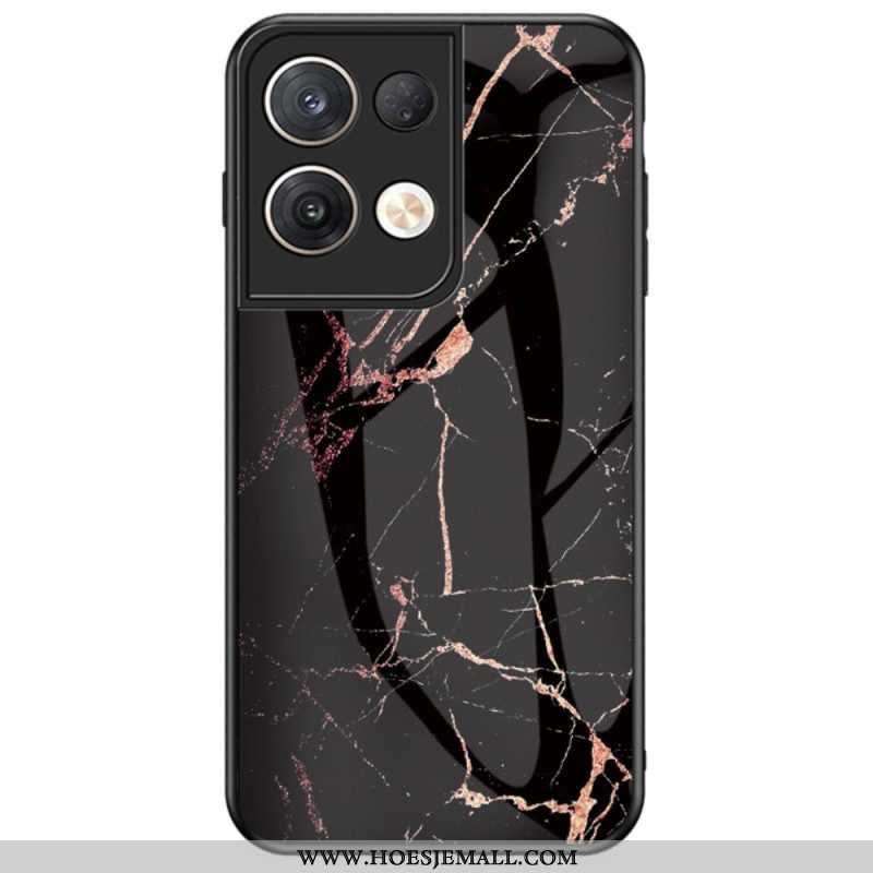 Hoesje voor Oppo Reno 8 Pro Marmer Gehard Glas