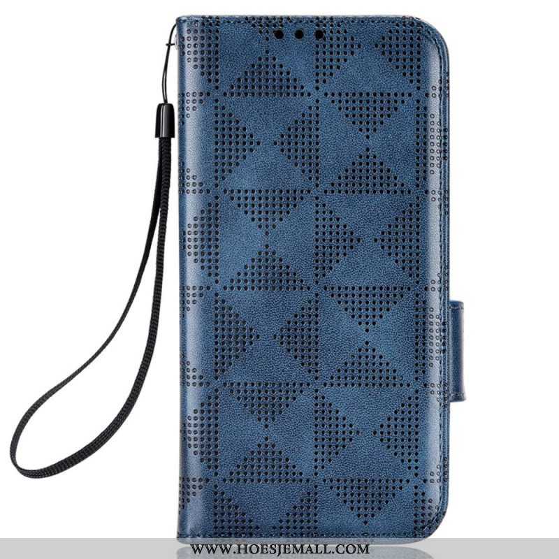 Leren Hoesje voor Oppo Reno 8 Pro Met Ketting Dubbele Riemsluiting